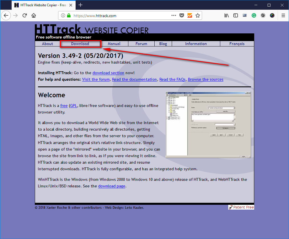 a1 website download and httrack