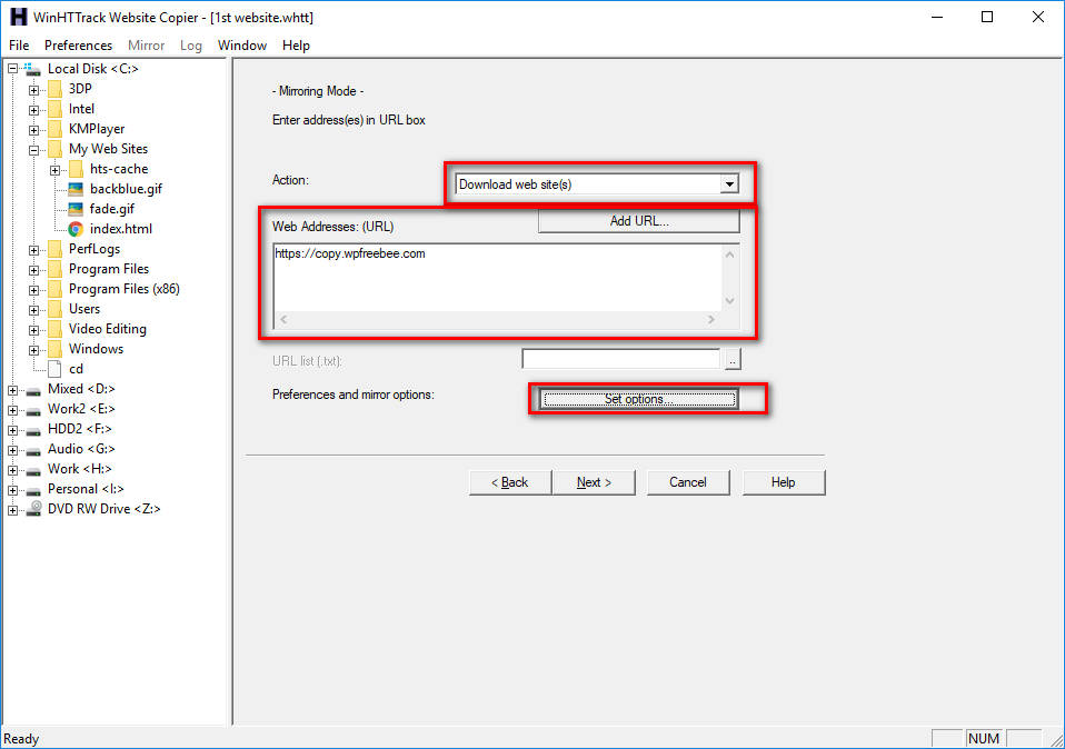 Httrack Without Mirror Error Problem