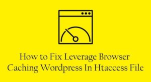Read more about the article How to Fix Leverage Browser Caching WordPress In htaccess File